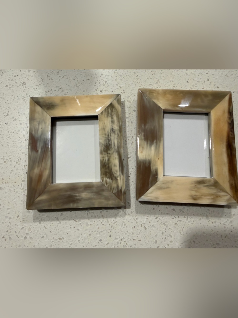 Restoration Hardware Beveled Horn Tabletop picture frames